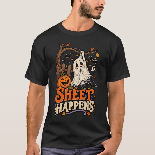 Camisa engraçada de fantasma no Halloween - Sheet  (Frente)