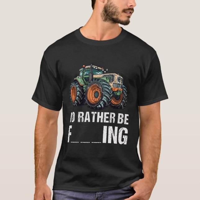 Camisa Engraçada De Fazendeiros Que Eu Preferencia (Frente)