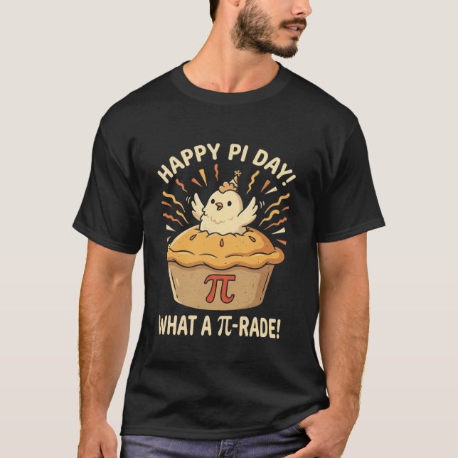 Camisa engraçada de frango Pot Pi Torta Matemática (Frente)