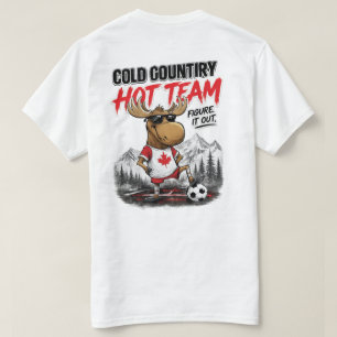 Camisa engraçada de futebol do Canadá com alce