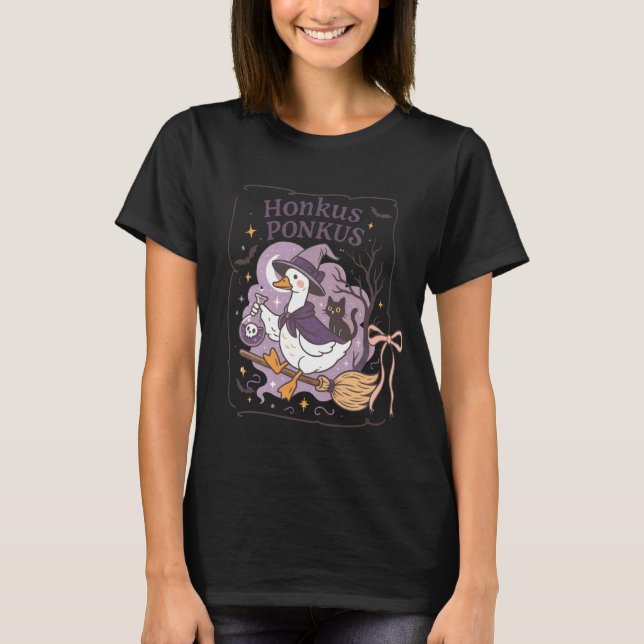 Camisa engraçada de ganso de bruxa Honkus Ponkus p (Frente)