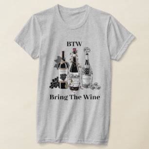 Camisa Engraçada De Garrafas De Vinho
