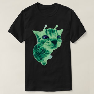 Camisa engraçada de gato alienígena meme bobo kitt