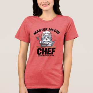 Camisa Engraçada de Gato Chef, Camiseta Master Meo