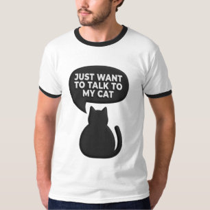 Camisa engraçada de gato com ansiedade social Pa