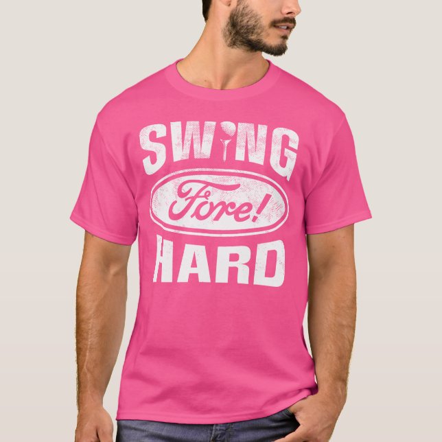 Camisa Engraçada De Golfe - Duro De Balança De Gol (Frente)