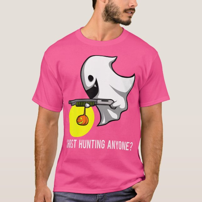 Camisa engraçada de Halloween de Fantasma - Caça d (Frente)