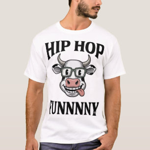 Camisa engraçada de Hip Hop Cow Vintage Engraving 