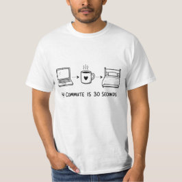 Camisa engraçada de humor no trabalho remoto de 30