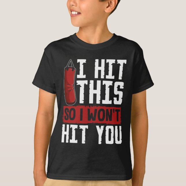 Camisa engraçada de Kickboxing Eu Artes Marciais S (Frente)