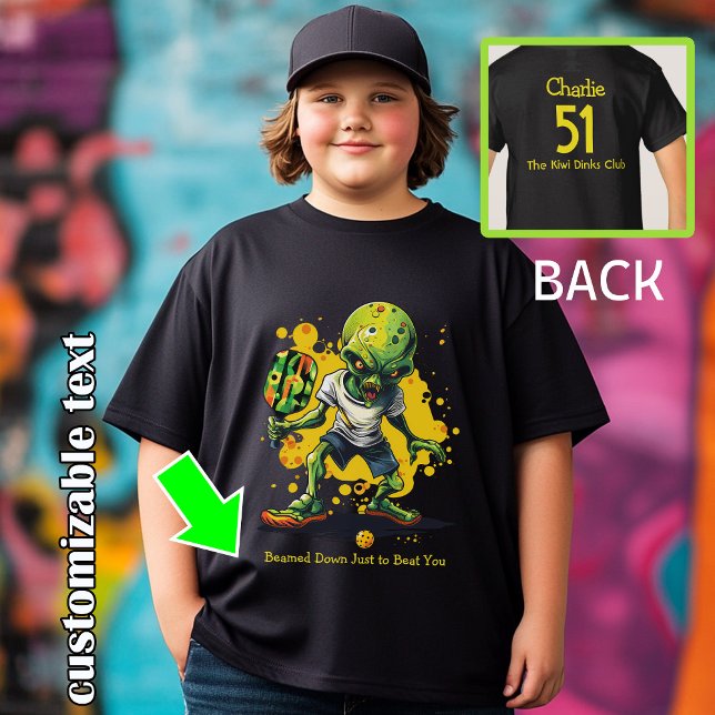 Camisa engraçada de lança-alienígena (Funny alien pickleball t shirt)