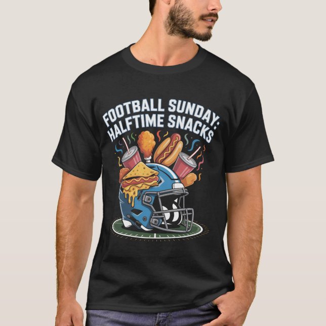 Camisa engraçada de lanches de futebol de domingo  (Frente)