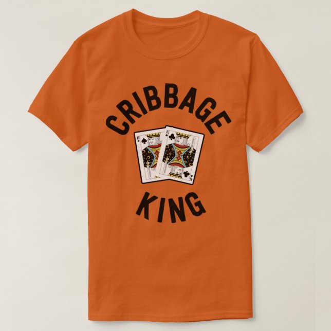 Camisa Engraçada De Lixo Para Homens Cribbage King (Frente do Design)