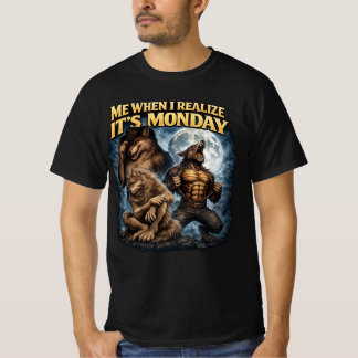 Camisa engraçada de Lobo Mau na Segunda-feira, Eu 