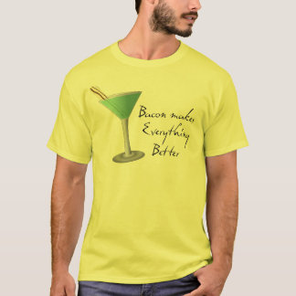 Camisa engraçada de Martini do bacon