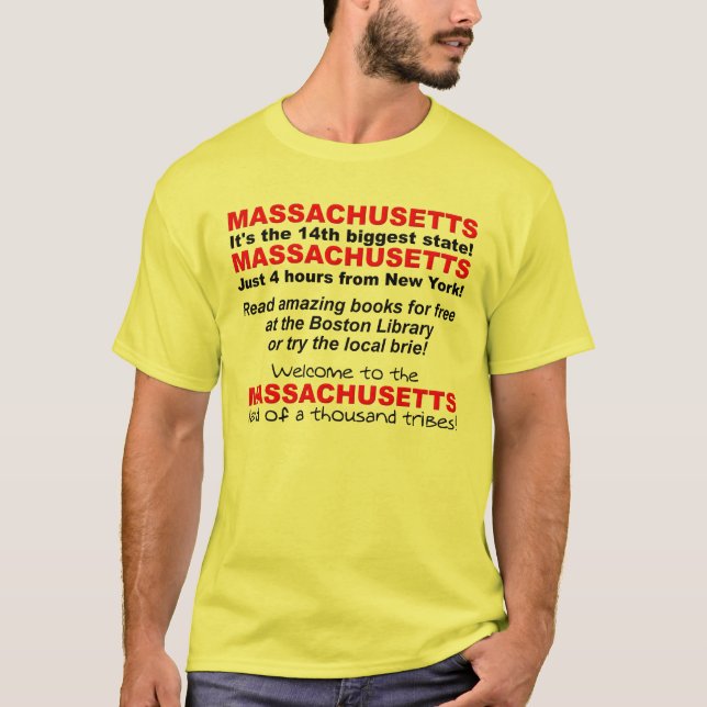 Camisa engraçada de Massachusetts (Frente)