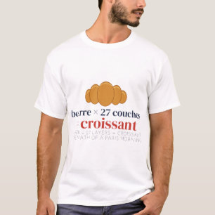 Camisa engraçada de matemática do croissant de 27 