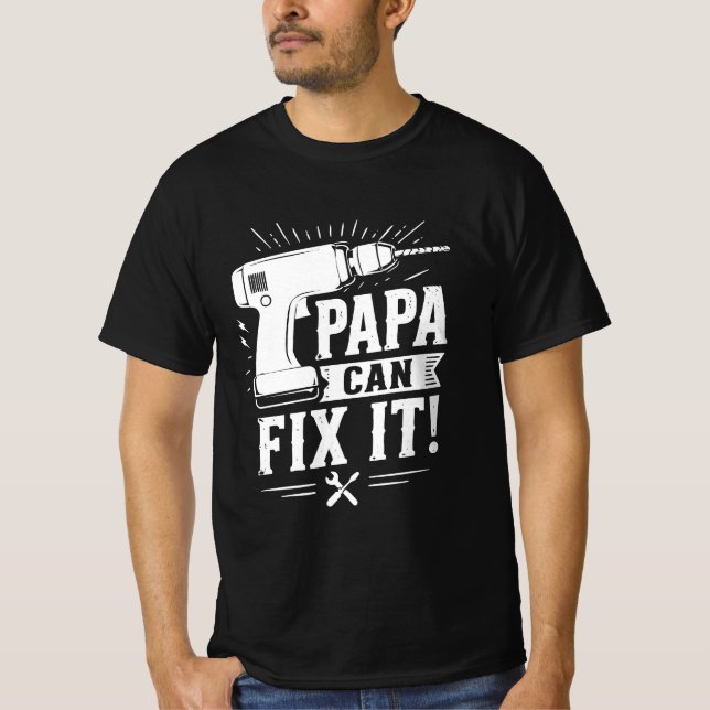 Camisa engraçada de mecânico de garagem para papai (Frente)