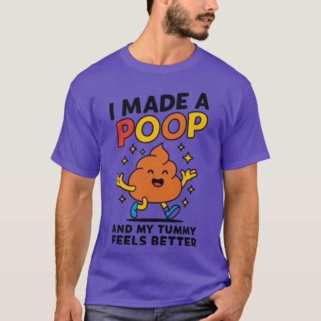 Camisa engraçada de meme de cocô – Eu fiz um cocô  (Frente)