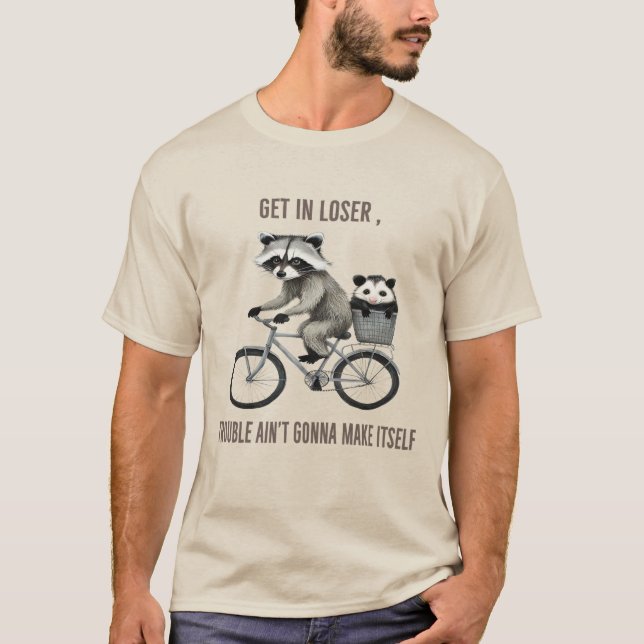 Camisa engraçada de meme de guaxinim e gambá | Pre (Frente)