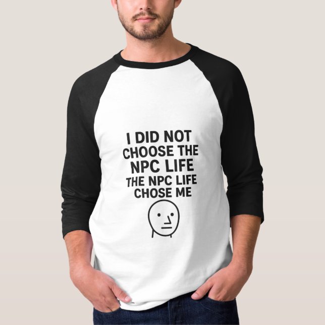 Camisa Engraçada De Memória NPC - "A Vida NPC Me E (Frente)