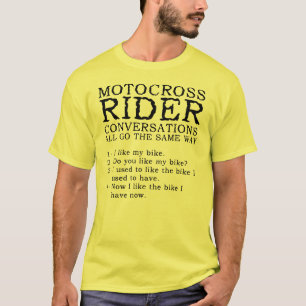 Camisa engraçada de moto de terra Conversas de Mot