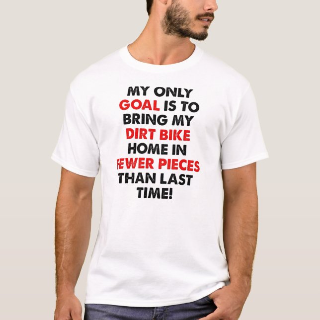 Camisa engraçada de motocross de moto de trilha co (Frente)