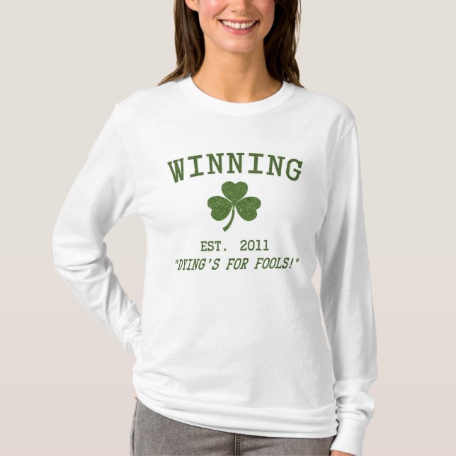 Camisa engraçada de mulher irlandesa vencedora (Frente)