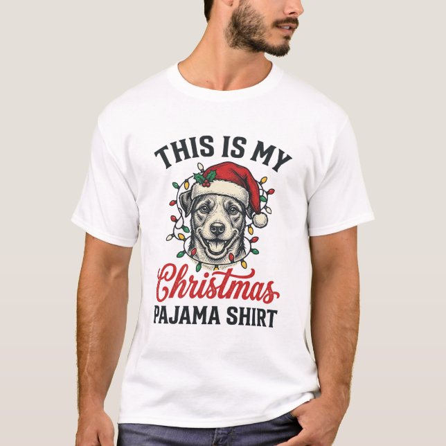 Camisa engraçada de Natal com desenho de Bulldog e (Frente)