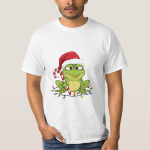 Camisa engraçada de Natal de sapo de Papai Noel - 
