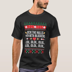 Camisa engraçada de Natal para enfermeira com bloq