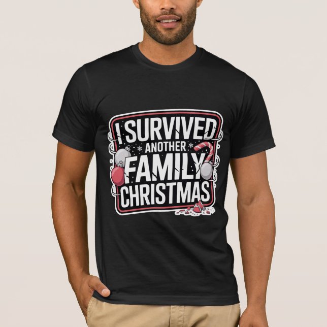 Camisa engraçada de Natal Survivor (Frente)