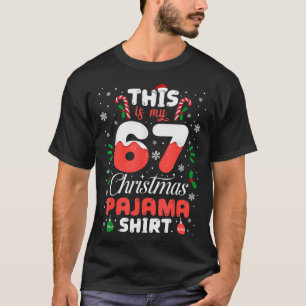 Camisa engraçada de pijama de Natal 67 Seis Sete M