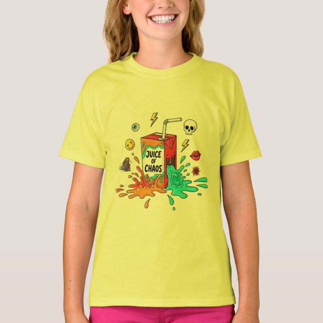 Camisa engraçada de Pop Art – Suco do Caos (Frente)