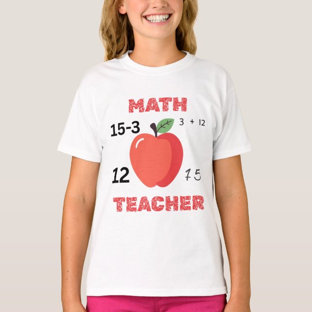 Camisa engraçada de professor de matemática com de (Frente)
