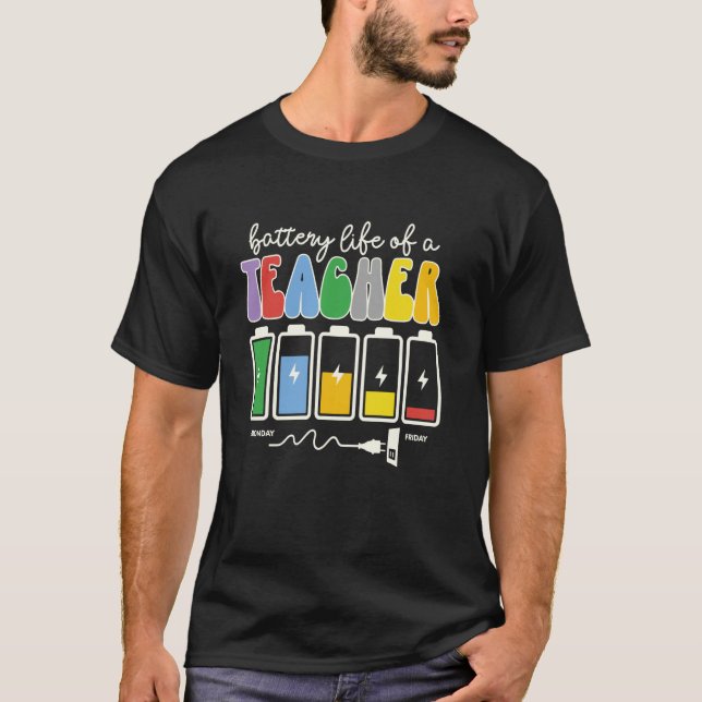 Camisa engraçada de professor Vida da bateria de u (Frente)