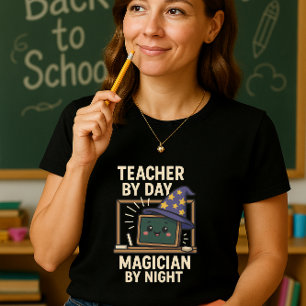 Camisa Engraçada De Professores, Mágico Por Noite
