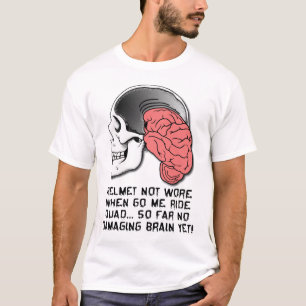 Camisa engraçada de quadriciclo ATV com dano cereb