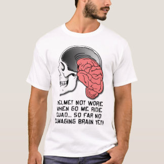 Camisa engraçada de quadriciclo ATV com dano cereb
