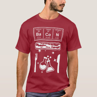 Camisa engraçada de química e bacon para amantes d