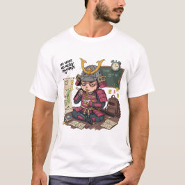 Camisa engraçada de Samurai de volta à escola