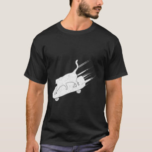 Camisa engraçada de skate de gato para amantes de