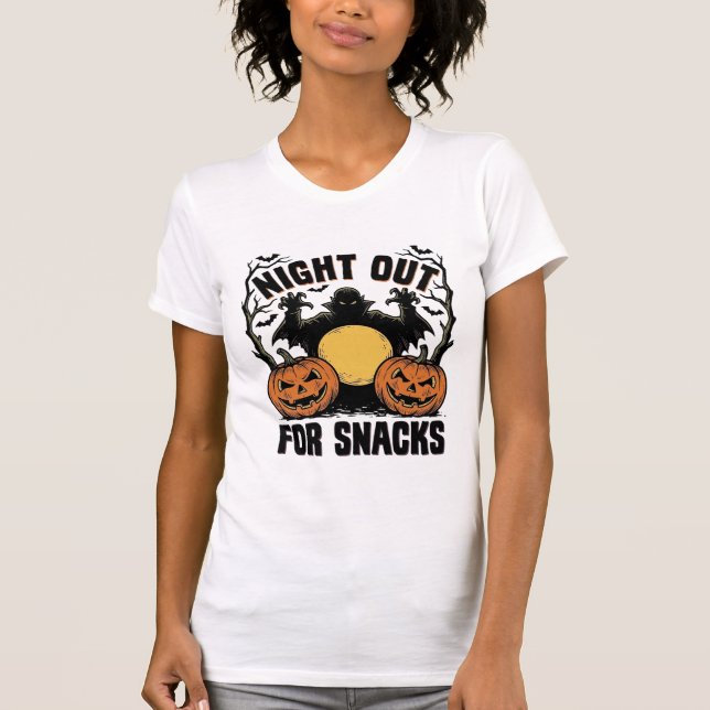 Camisa engraçada de vampiro com arte noturna de ab (Frente)