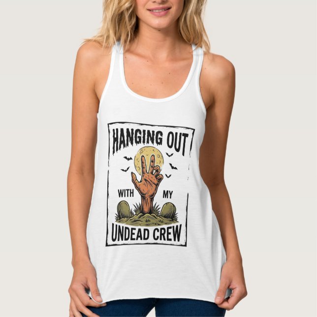 Camisa engraçada de zumbi para fãs de terror Vinta (Frente)