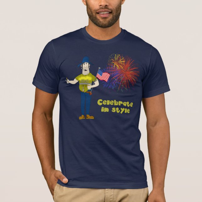 Camisa engraçada do 4 de julho (Frente)