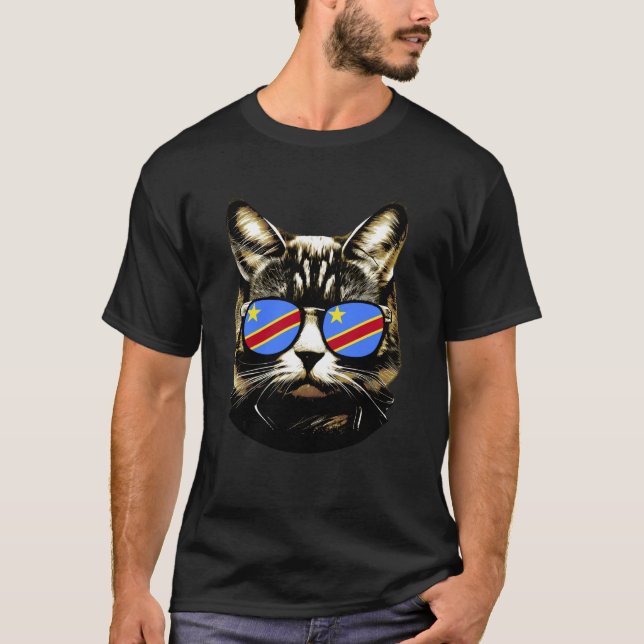 Camisa engraçada do amante do gato do Congo DRC Ba (Frente)