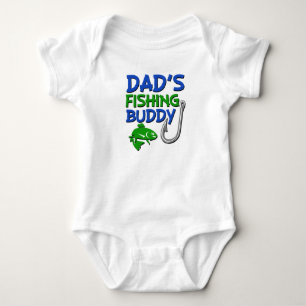 Camisa engraçada do bebê pescador do pai