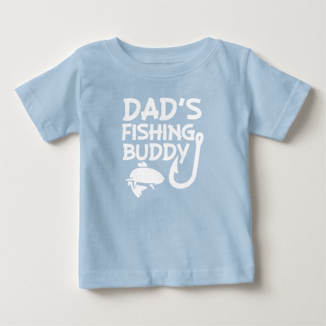 Camisa engraçada do bebê pescador do pai (Frente)
