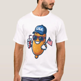 Camisa engraçada do cachorro-quente de milho 4 de