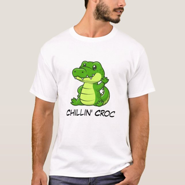 camisa engraçada do crocodilo bebê (Frente)